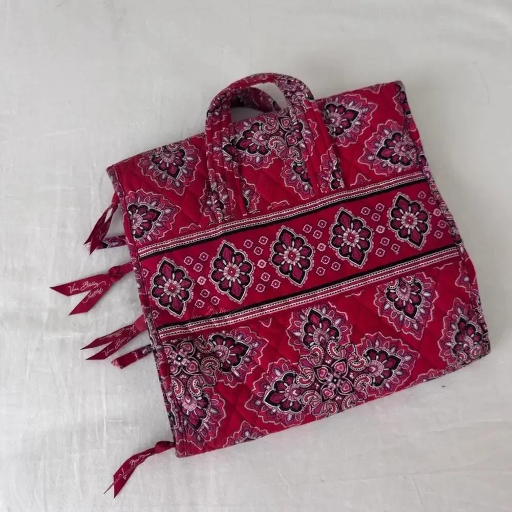 Vera Bradley Frankly Scarlet Travel Organizer Make-up Jewelry Toiletries Bag